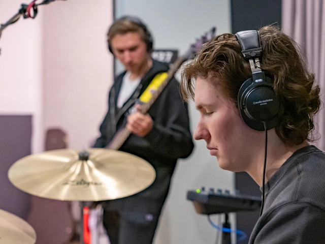 Students playing music