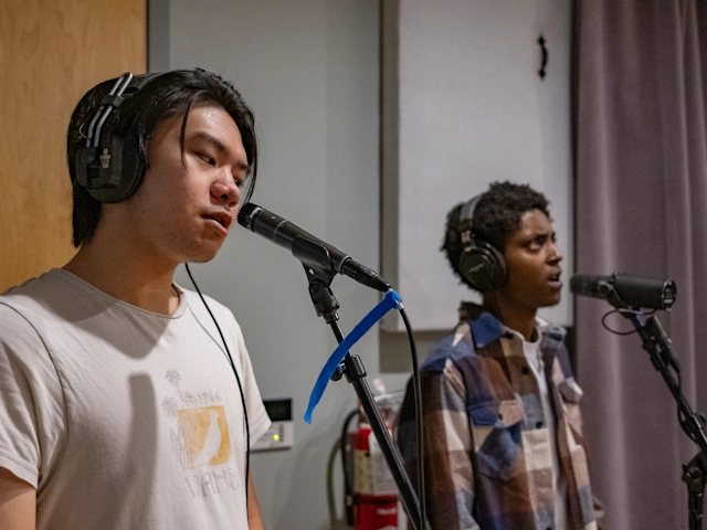Students singing