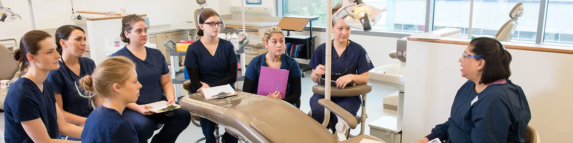 Classroom of dental students