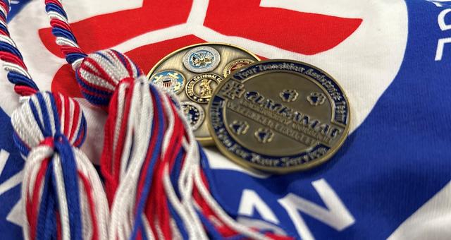 Veterans cord and coin