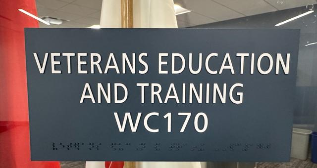 Veterans office sign
